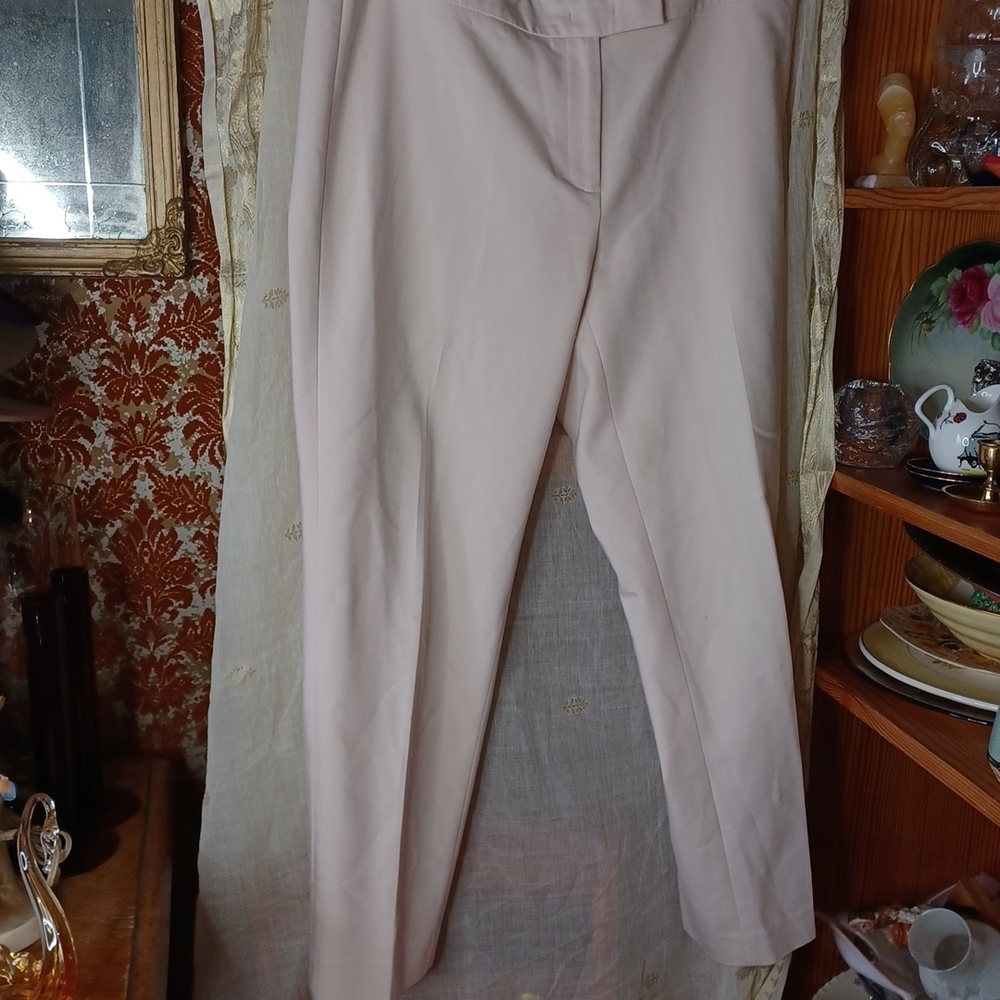 Anne Klein cotton poly straight pants 10